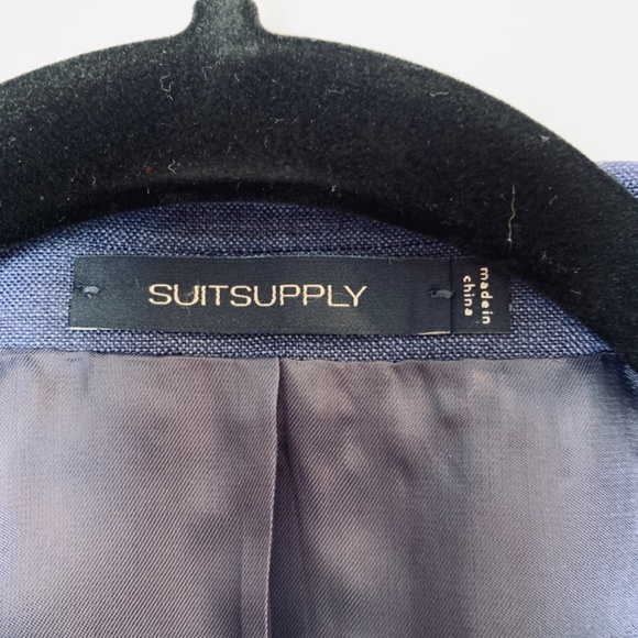 SUITSUPPLY Suit Mens 38R 33x29.5" Brescia Napoli Single Breasted Pure Wool Blue - Picture 3 of 16